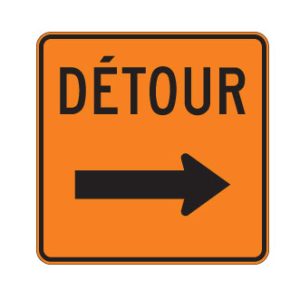 Détour : à droite